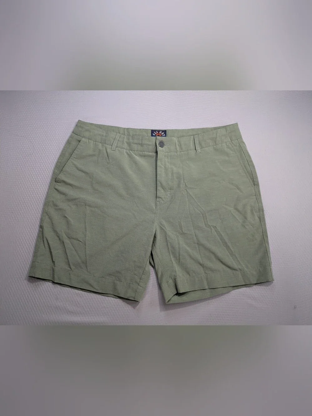 Faherty Shorts Mens 36 Green All Day Hybrid Quick Dry Stretch Drawstring MSC0013